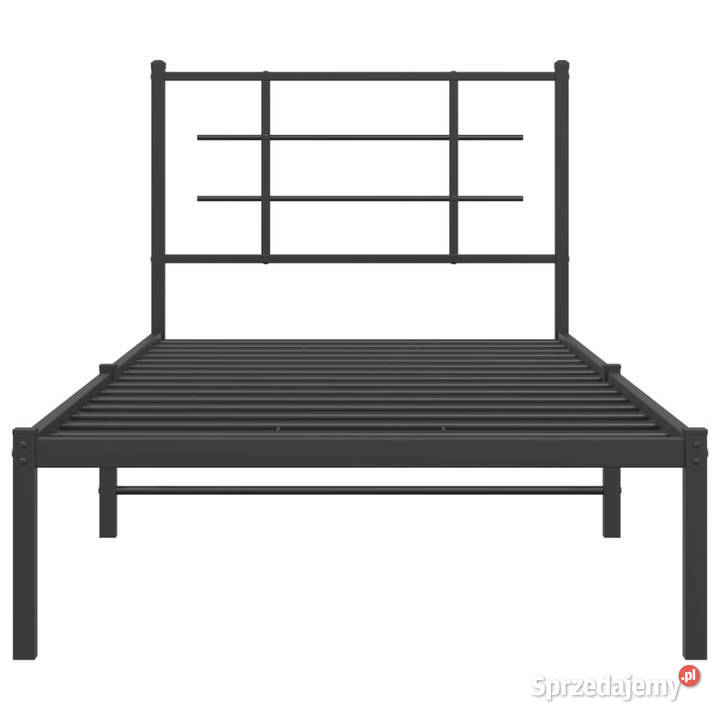 Łóżko Metalowe Czarne Rama Łóżka Ze Stelażem 90cm sprzedam