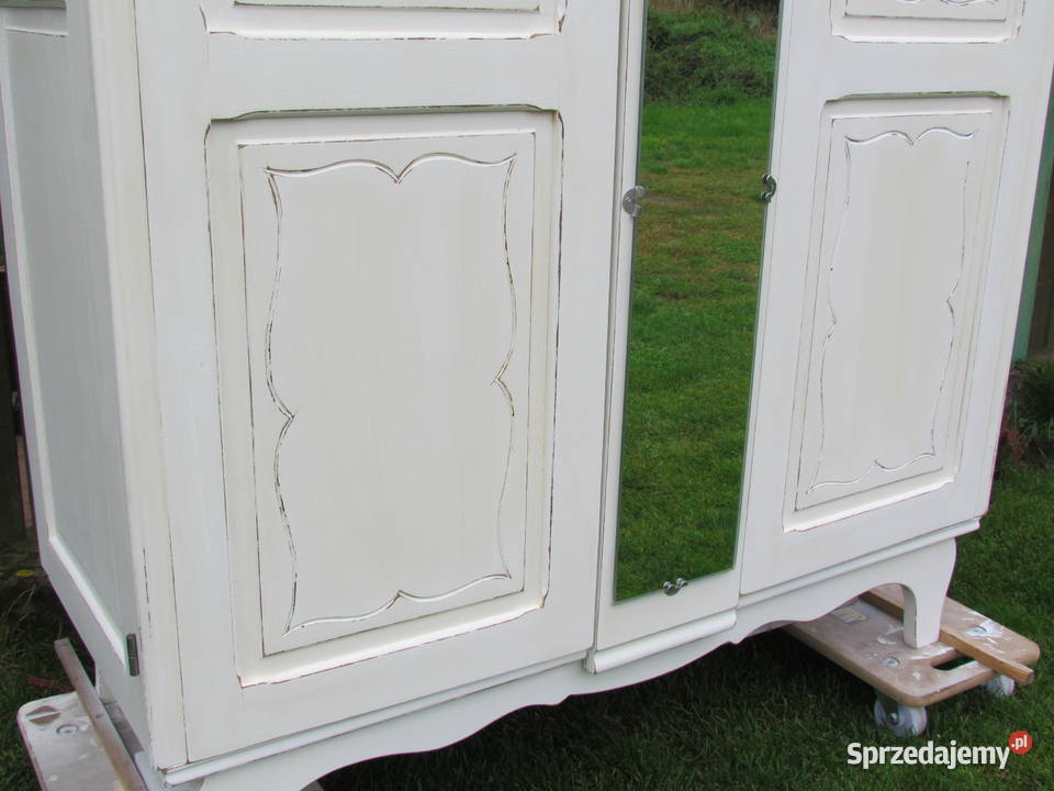stara dębowa szafa renowacji shabby chic biała Stepnica