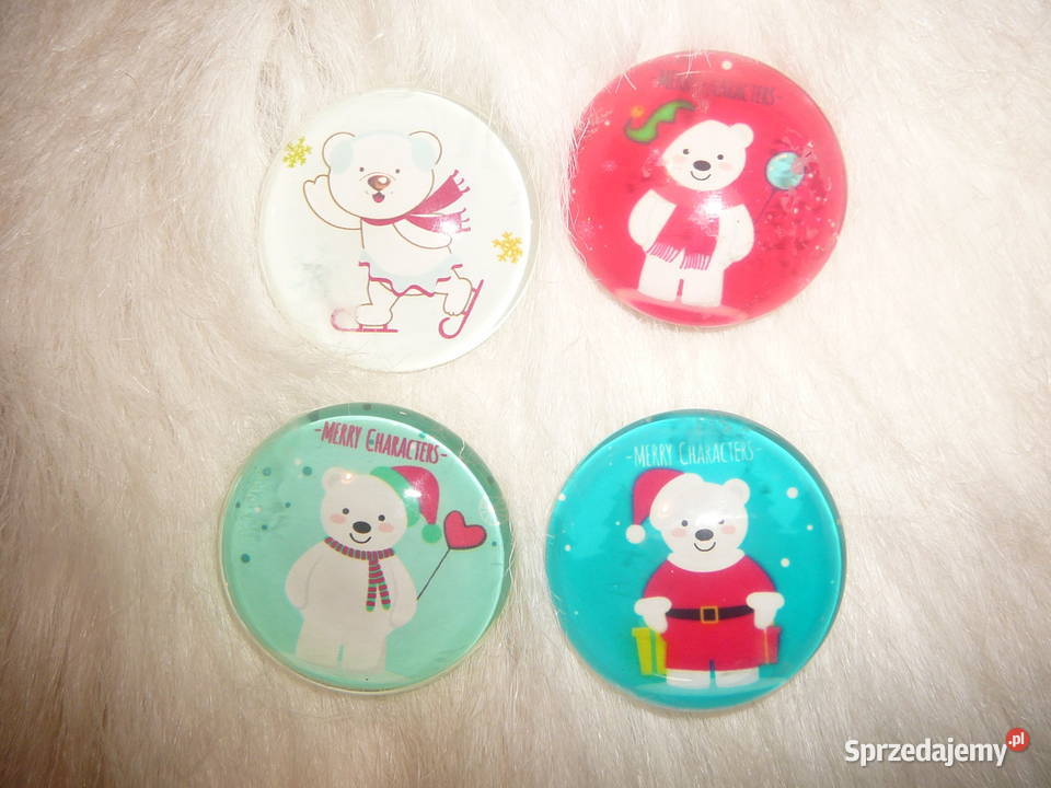 4 magnesy okrągłe szkło Wrocław