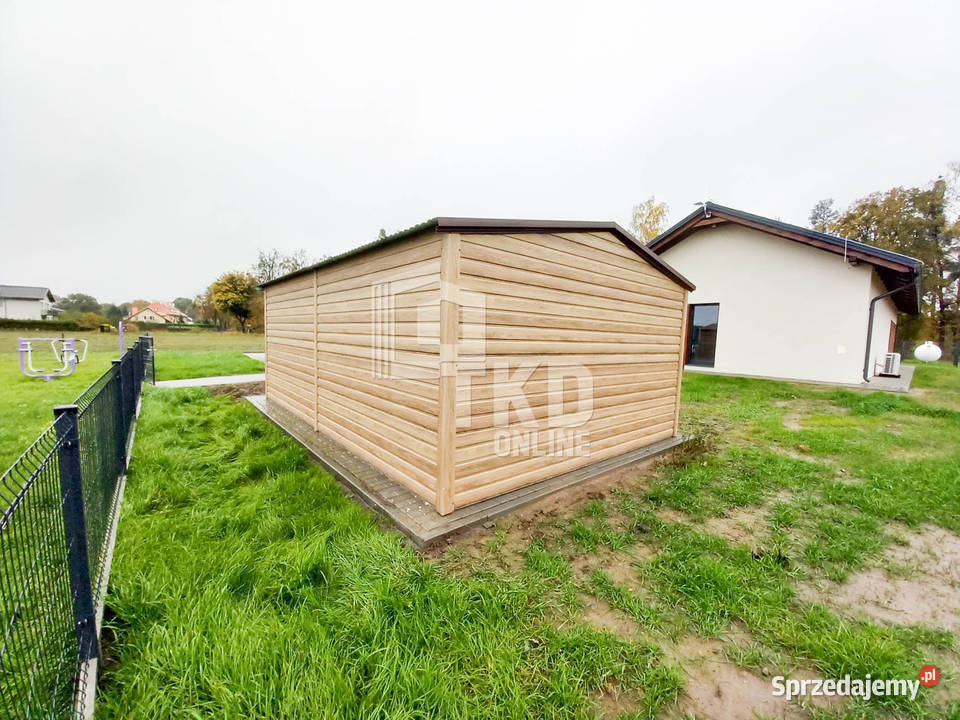 Garaż Blaszany 4x6 Brama Winchester dach blacha pomorskie Malbork