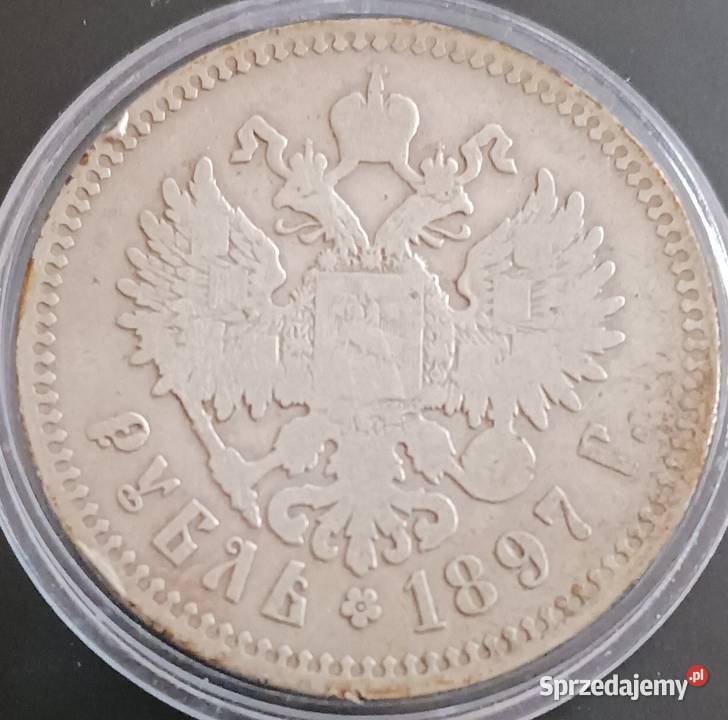 1 Rubel Rosja Carska 1897 r Mikołaj II Romanow Konin sprzedam