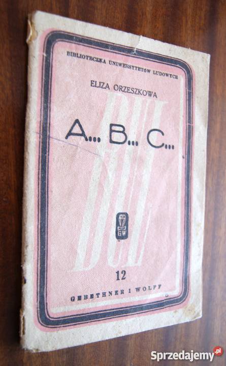 Eliza Orzeszkowa A B C 1946 Książki i Podręczniki Parczew