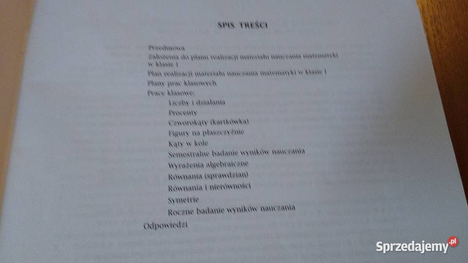 Matematyka 1 sprawdziany klasy pierwszej