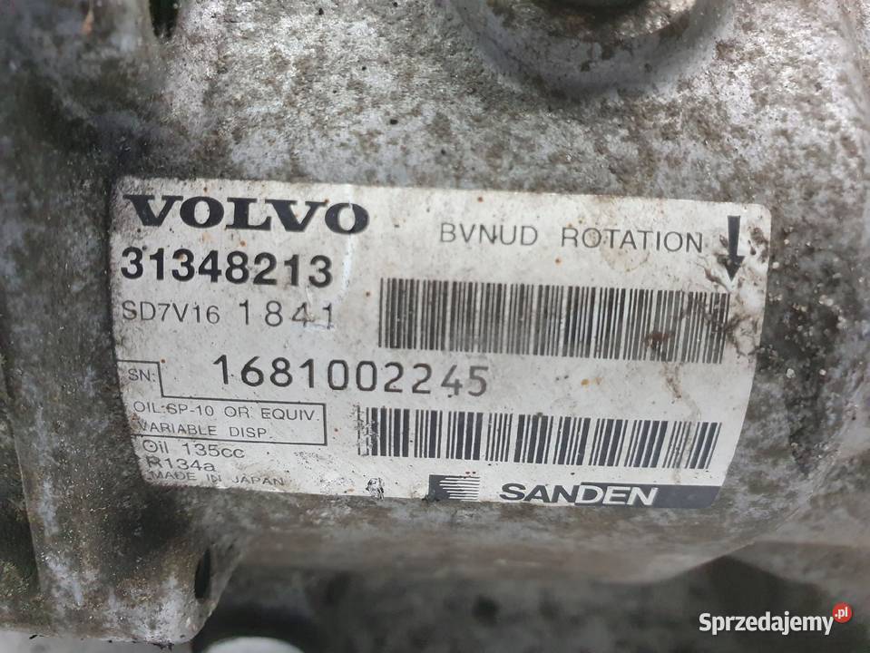 SPRĘŻARKA KLIMATYZACJI Volvo V60 16 D 31348213 Chełm