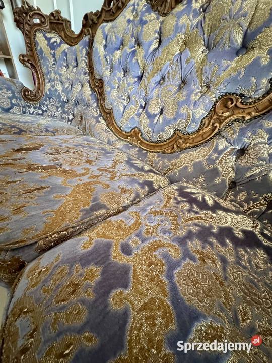Luksusowy komplet mebli Ludwik rokoko sofa 2 Świdnica