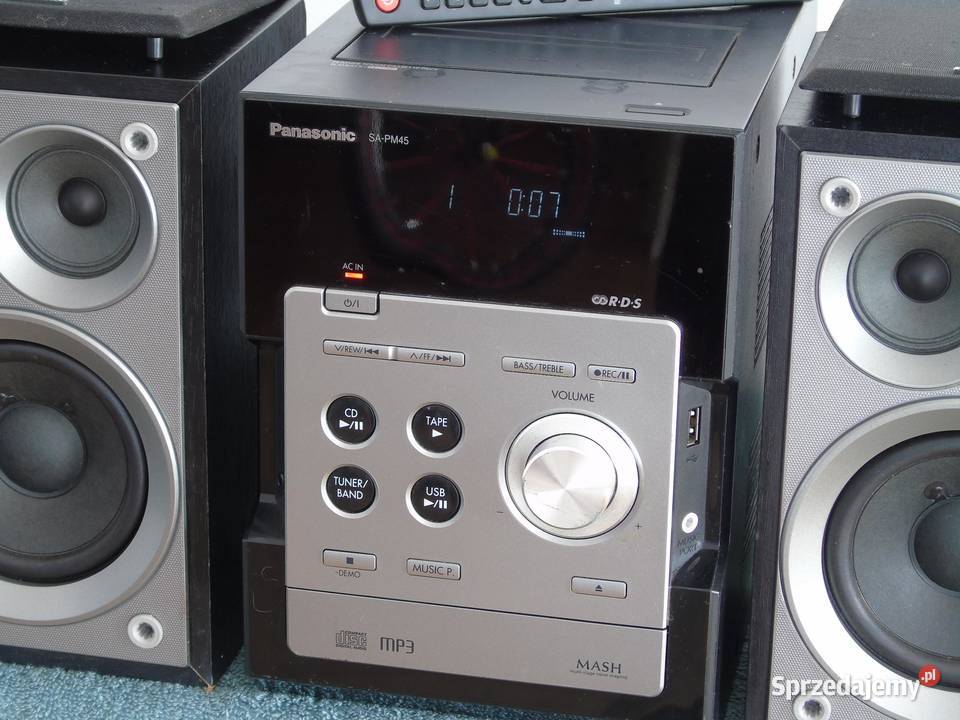 Wieża Panasonic SAPM250 pilot USB mp3 CD RDS AUX Jasło