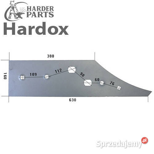 Płoza krótka HARDOX RS20545L części do pługa podlaskie sprzedam