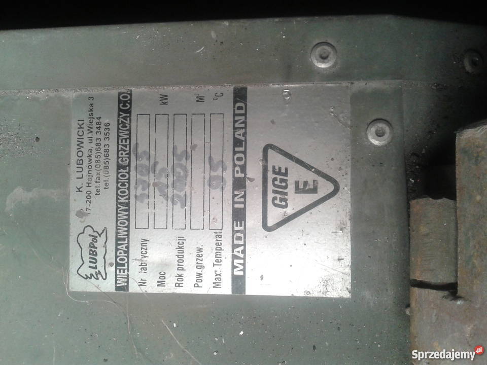 Piec co Hajnówka 15kw bjler 80l mazowieckie