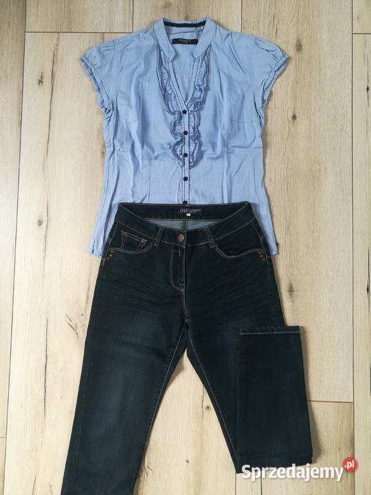 Damskie spodnie z ciemnego denimu w idealnym Dębica