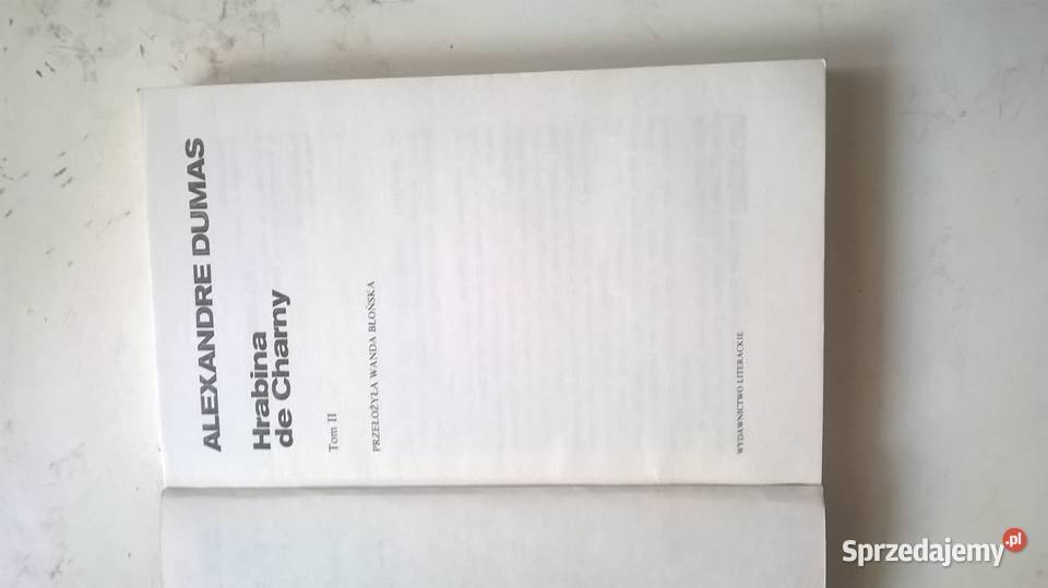 książka Hrabina de Charny tom 2 Alexander Dumas śląskie Gliwice