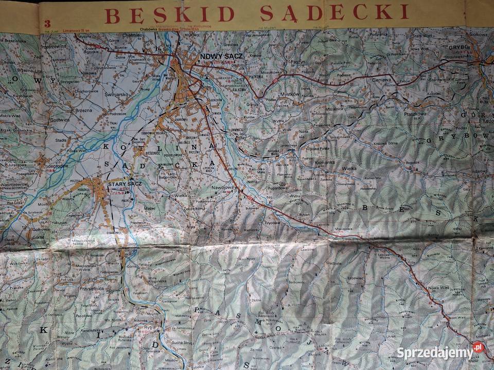 Beskid Sądecki 1 75 000 mapa turystyczna miękka Kraków