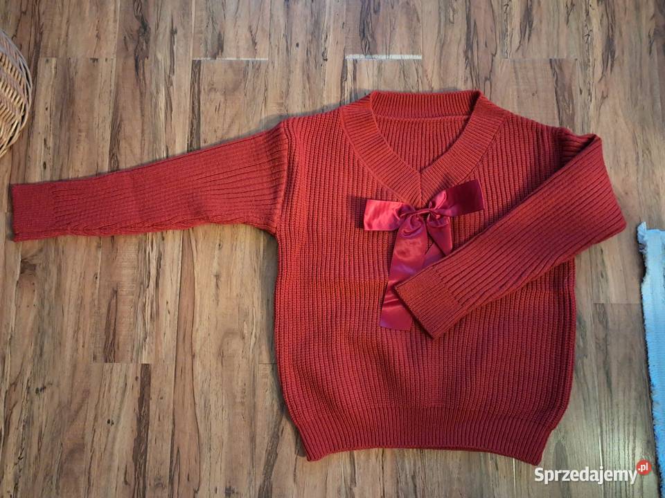 nowy czerwony sweter rozmiar S kokardę można świętokrzyskie Sandomierz