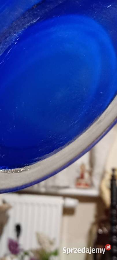 WAZON PRL KOBALTOWY FLET 83 WYSOKI SZKLANY Dom i Ogród Poznań