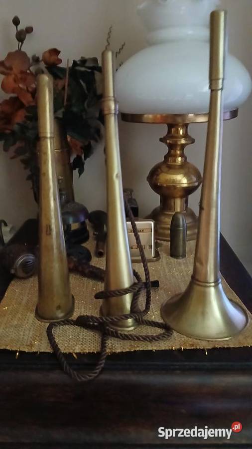 Stare mosiężne trąbki Sygnałowa Kraków sprzedam