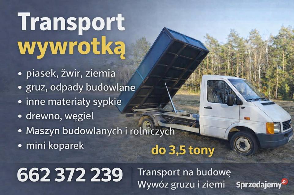 Transport wywrotką 35 tony Szczytno