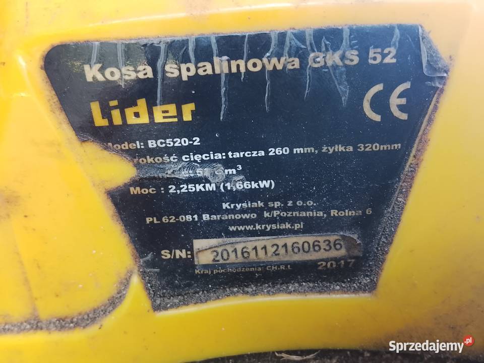 Kosa spalinowa lider uszkodzona Kolbuszowa