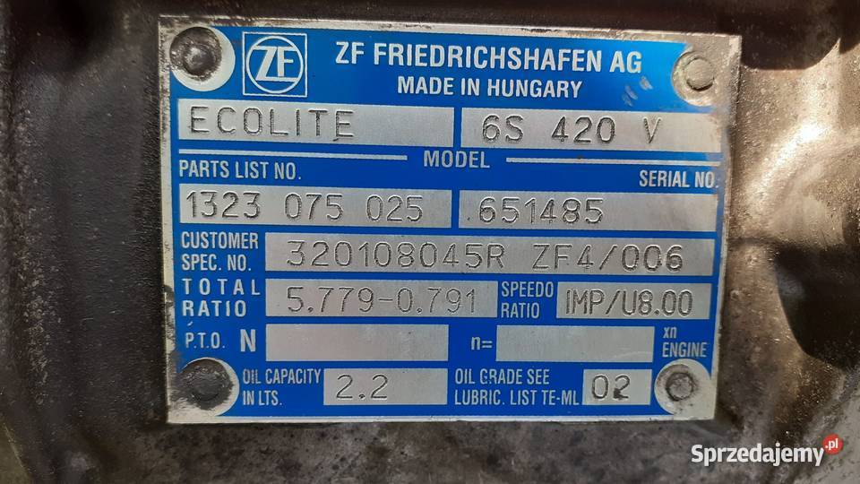 Skrzynia biegów Master Movano RWD tył napęd Części samochodowe