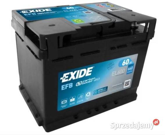 Akumulator Exide Start Stop EFB 60Ah 640A PRAWY Wałbrzych