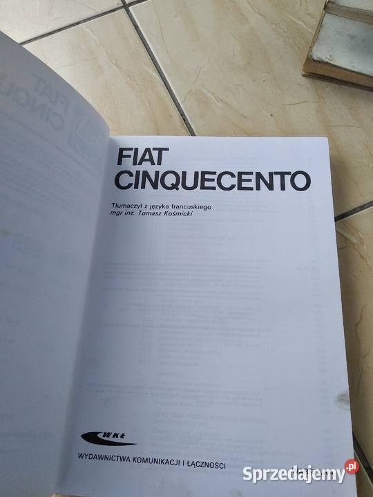 Fiat Cinquecento książka serwisowa Zgierz