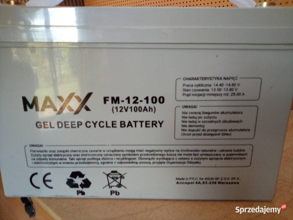 Akumulator żelowy 100 Ah Zielona Góra
