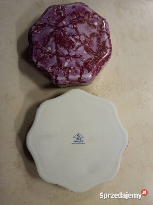 SzkatułkaPuzderko Ćmielów Porcelana i szkło śląskie Żywiec