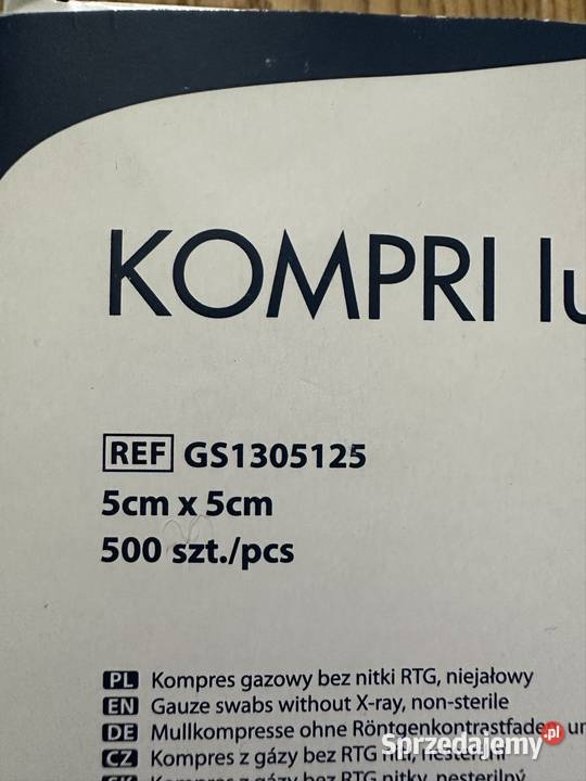 Kompri lux gazowe 5x5 500 sztuk Zabrze