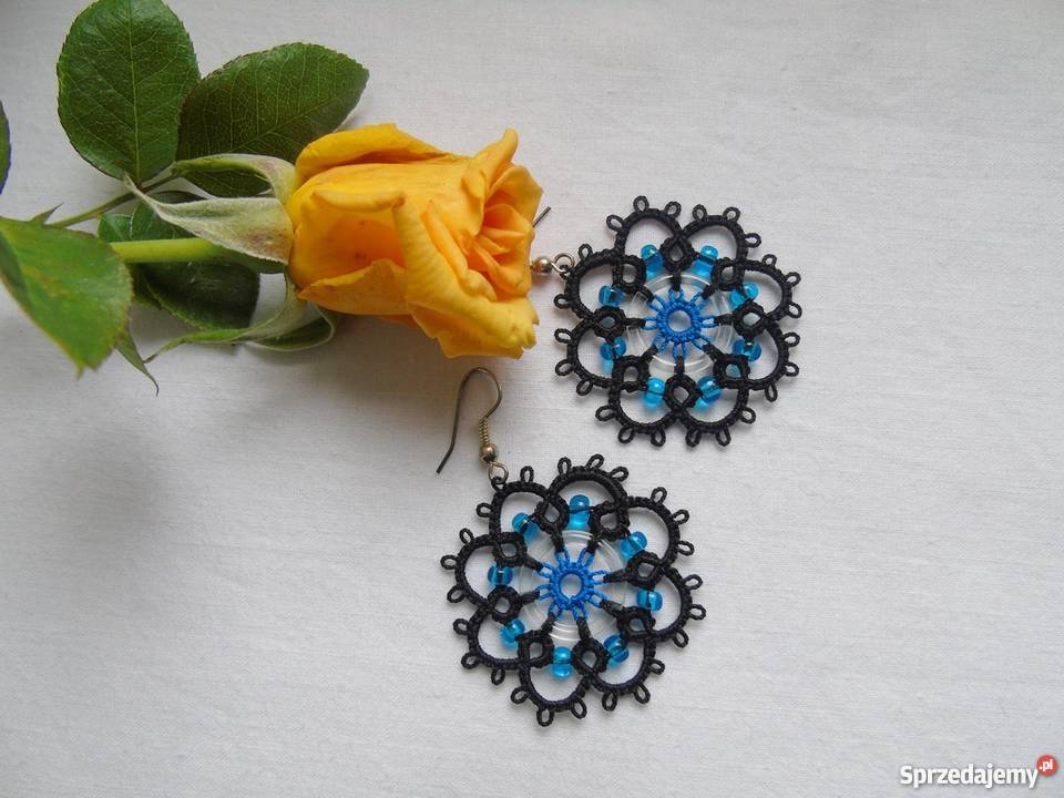 Kolczyki Frywolitkowe Wiśniowa