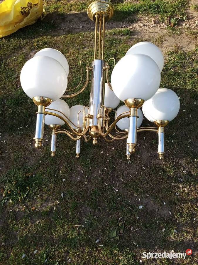 Żyrandol miedziany 9 ramienny Brodnica