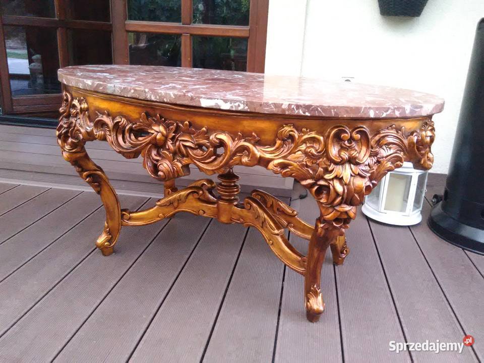 Stolik Barokowy Rzeźbione Antyk UNIKAT łódzkie Kluki