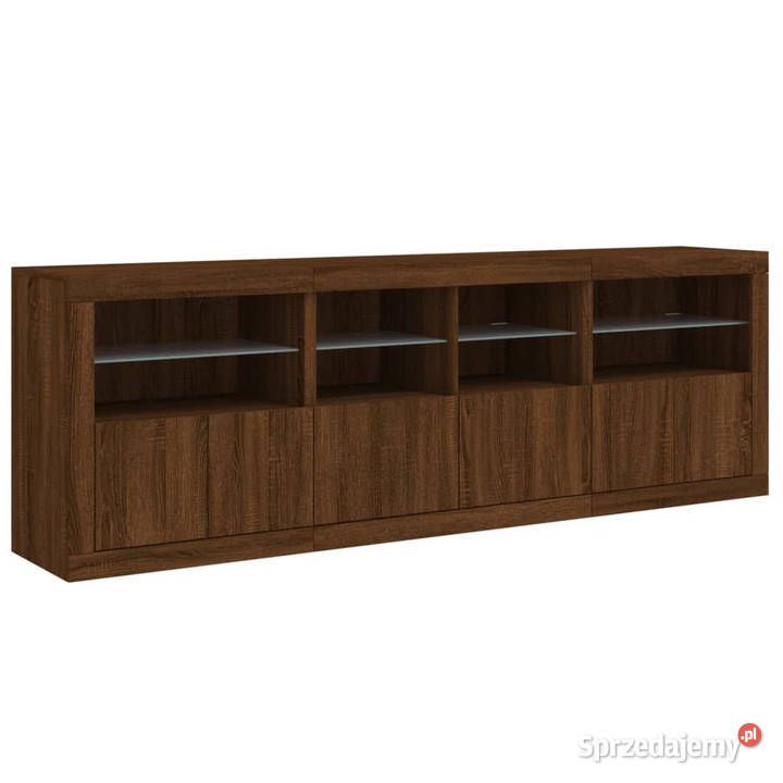 Szafka z oświetleniem LED brązowy dąb 202x37x67 Warszawa sprzedam