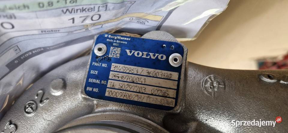 Turbosprężarka Volvo XC90 2018r 20 tdi osobowe Gdańsk