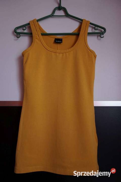 musztardowa Cubus xs 34 koszulka top bokserka żółty/złoty