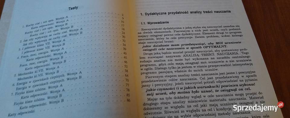 Fizyka klasa VII 7 testy Zbigniewa Kaniewska