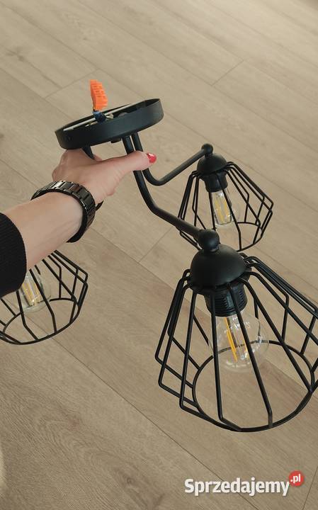 Ozdobna lampa sufitowa czarna stylowa Lampy wiszące