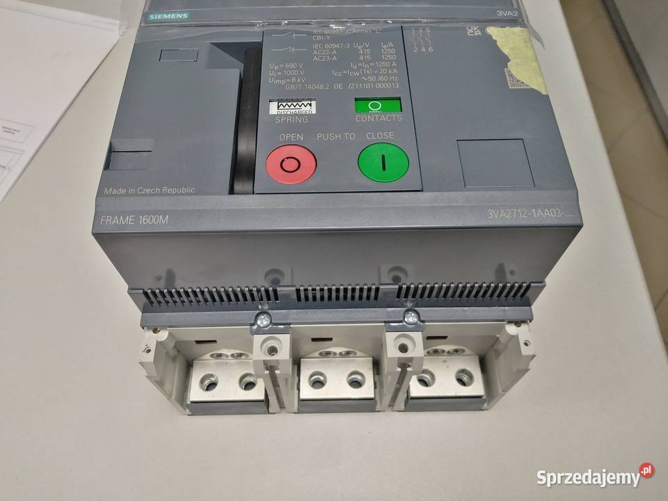 Rozłącznik 3VA27121AA034HA7 1250A SIEMENS Produkcja Produkcja