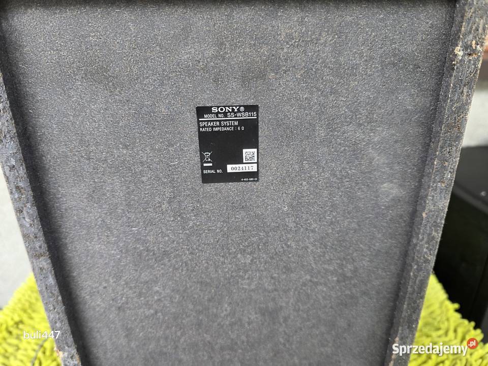 subwoofer sony sswsb115 pasywny 6ohm Słuchawki i głośniki Chełm Śląski