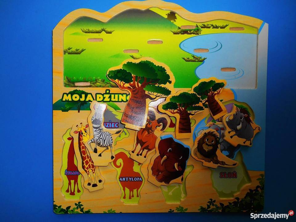 PUZZLE drewniane 3D dżungla wiek 2 Drewno  Warszawa