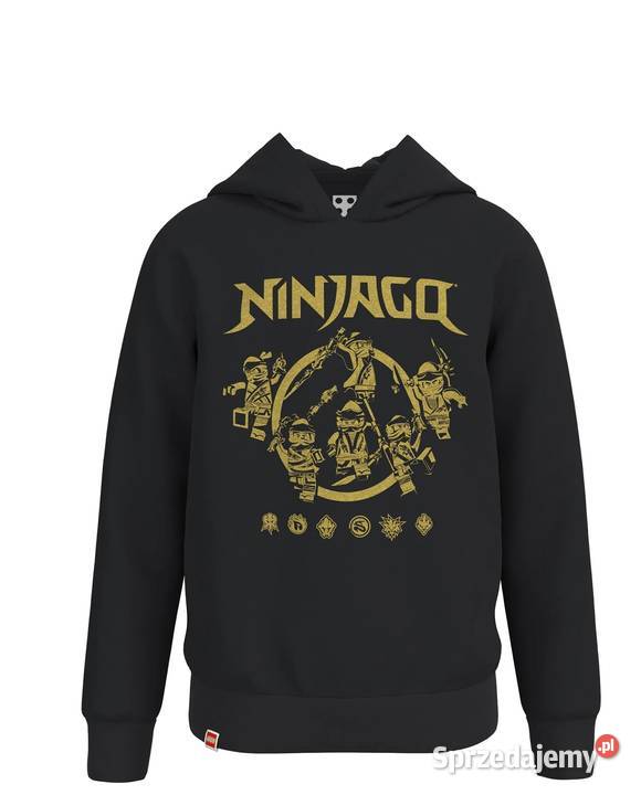 134 Bluza z kapturem Lego Ninjago czarna Szczerbice sprzedam