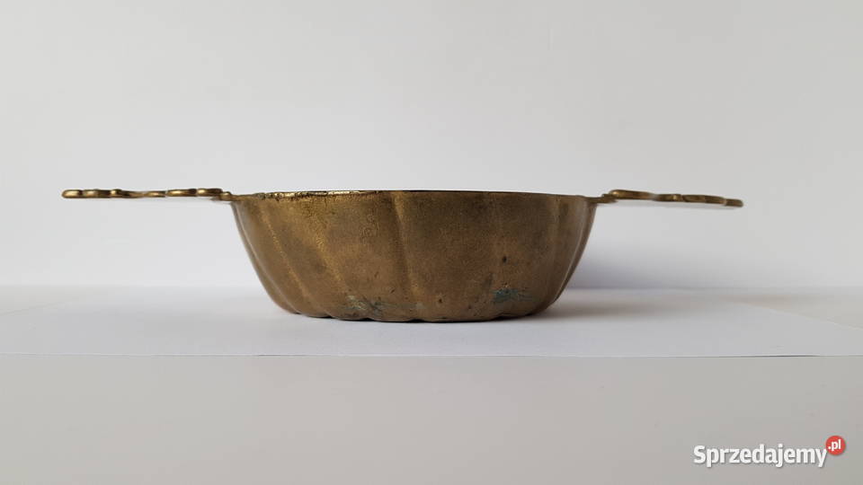 Stara mosiężna miska misa z uszami stare Dąbrowa Górnicza