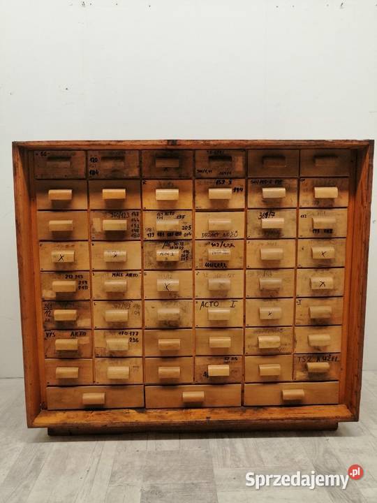 szuflandia komoda aptekarska stara drewno