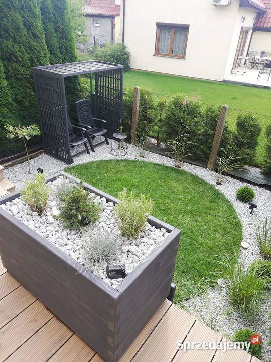 Donica ogrodowa szara drewniana 604040 Pławin sprzedam