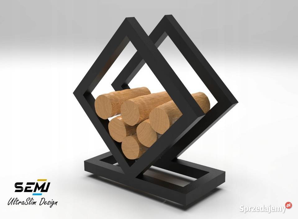 Stojak na drewno kominkowe do kominka polana Regały