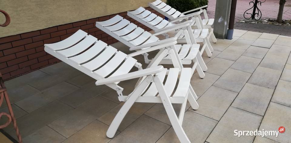 Krzesło ogrodowe leżak regulowany drewniany