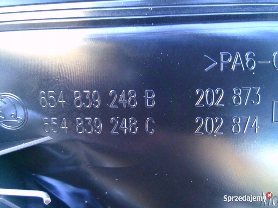 SKODA SCALA 24r boczek tapicerka drzwi prawy tył Kielce