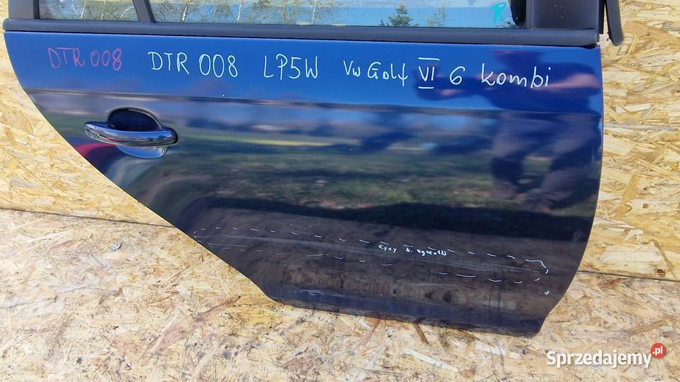 VW GOLF 6 VI KOMBI DRZWI TYŁ TYLNE PRAWE PRAWY