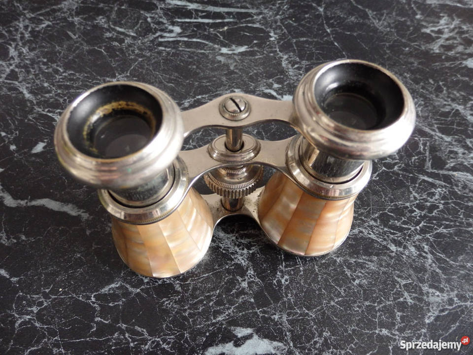 Stara lornetka teatralna masa perłowa Łódź