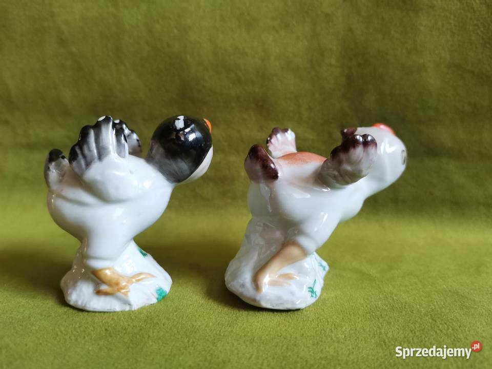 Stare figurki porcelanowe Kurczak 2 sztuki Porcelana i szkło Katowice