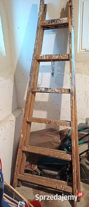 drabina drewniana rozstawna 6 szczeblowa Kraków