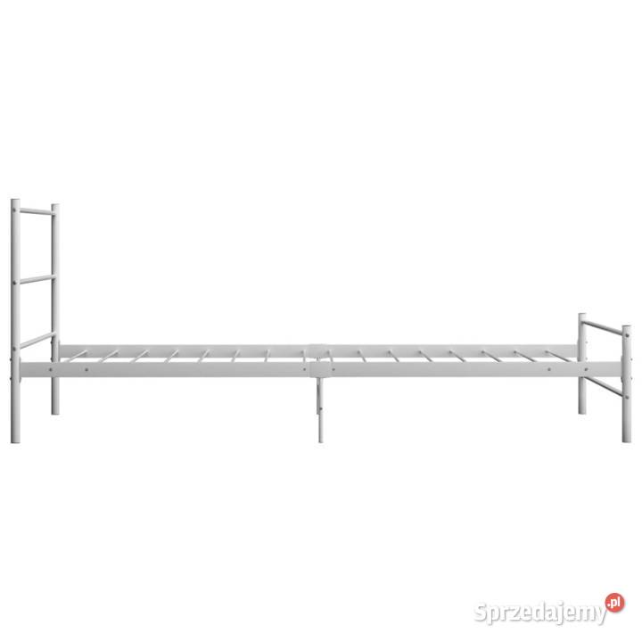 vidaXL Rama łóżka biała metalowa 100 x 200