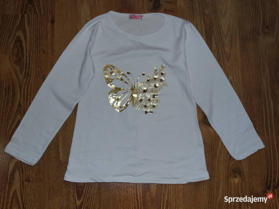 Bluzka bawełniana z motylem r140 Legnica